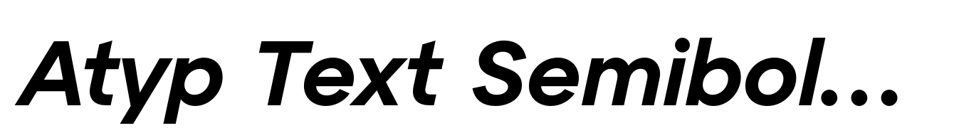 Atyp Text Semibold Italic